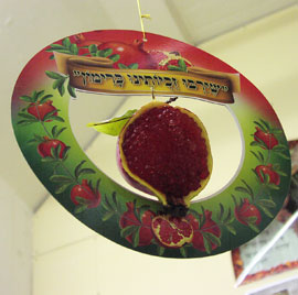Round Pomegranate Hanging Deco.